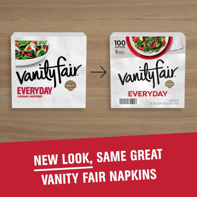 Vanity Fair Everyday Paper Napkins, 100 Count, Disposable Napkins Made Soft And Smooth For Everyday Meals - Image 3